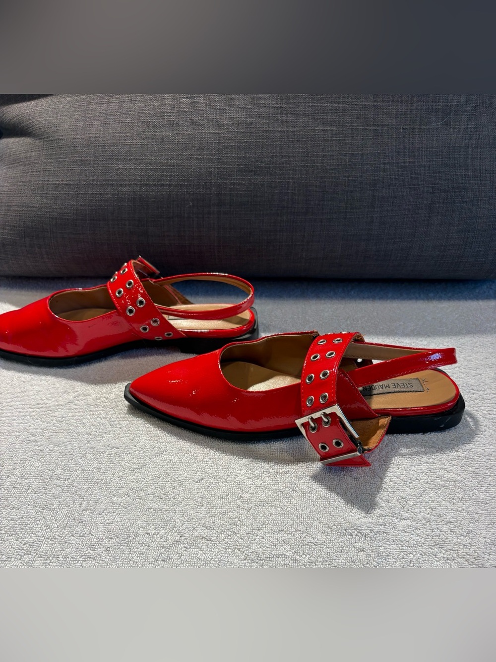 Steve Madden Greya Red Patent Slingback Flats – Size 8.5 - Picture 3 of 11